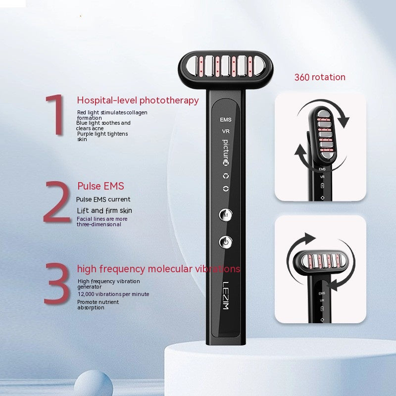 Lezim Head Rotatable Pulse Beauty Instrument