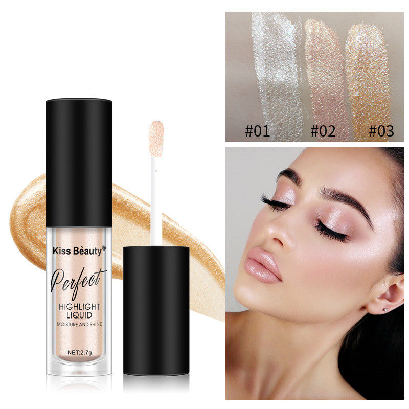 Kiss Beauty High Gloss Lying Silkworm Brightening Liquid Foundation Concealer For A Long Time