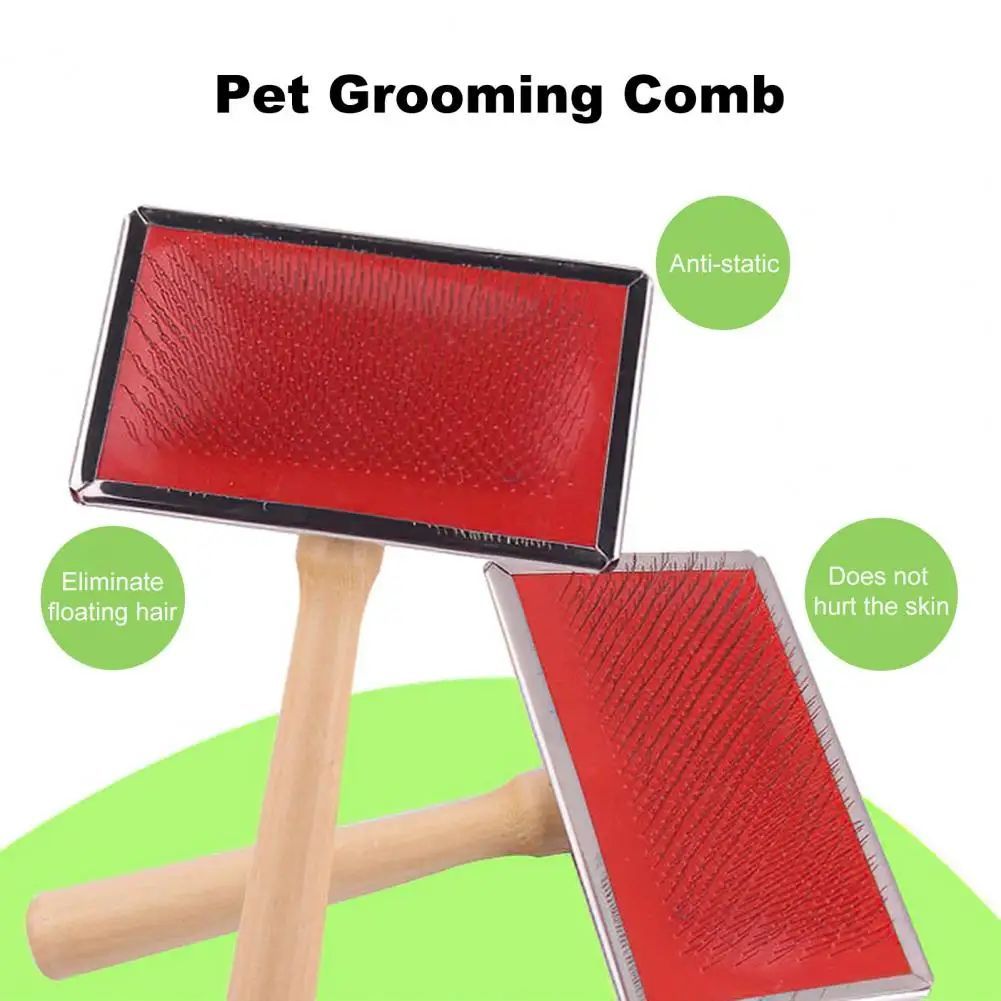 Pet Grooming Comb Durable Dog Cat Brush Gentle Stainless Steel Pet Comb For Removing Fur Tangles Safe Grooming Tool For Pets