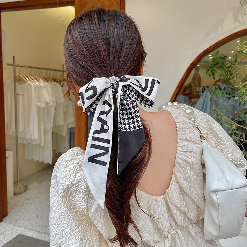 Pearl Head Rope Ribbon Silk Skin Markf Headband