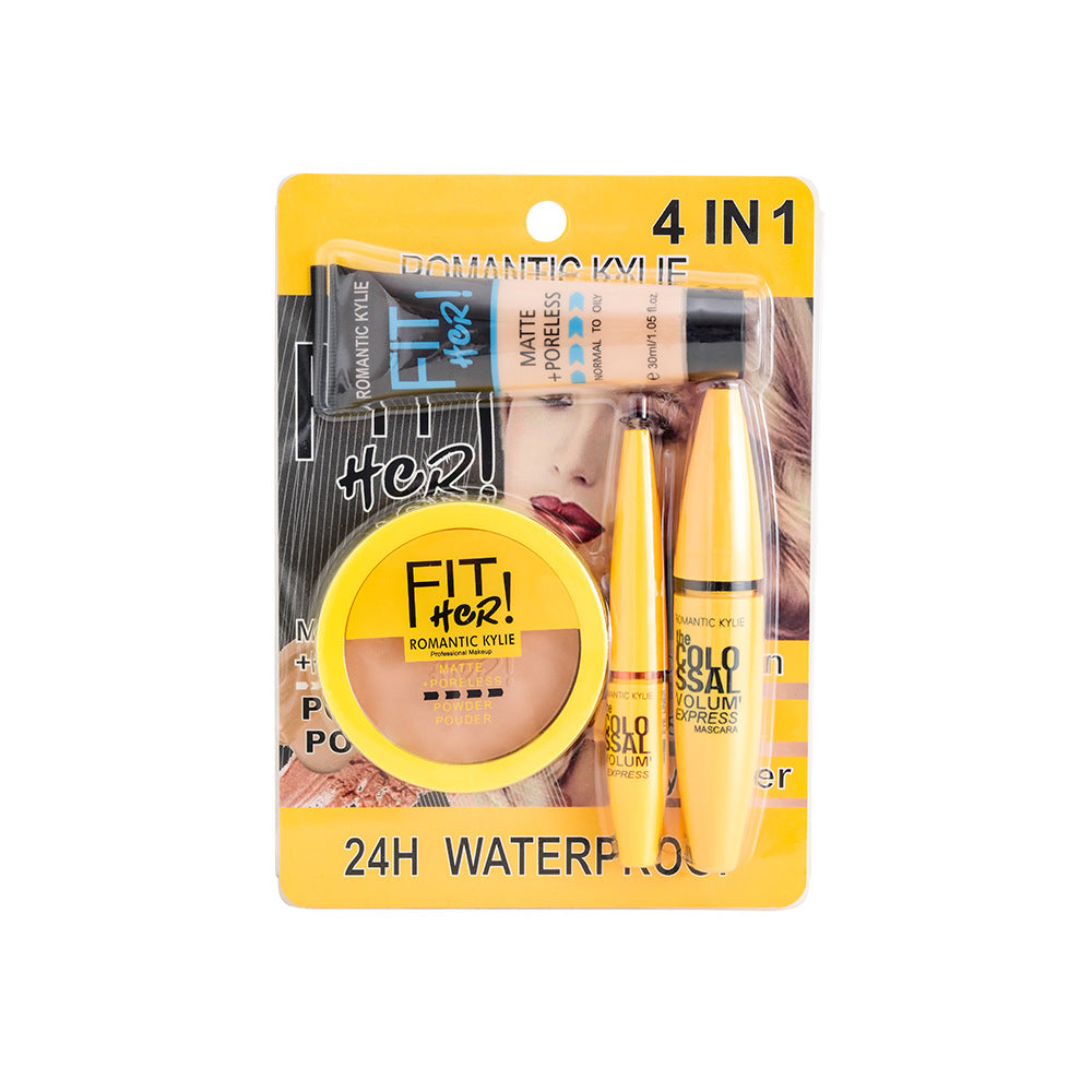 Fit Her 4 IN1 Bronzing Powder Concealing Foundation Makeup Set