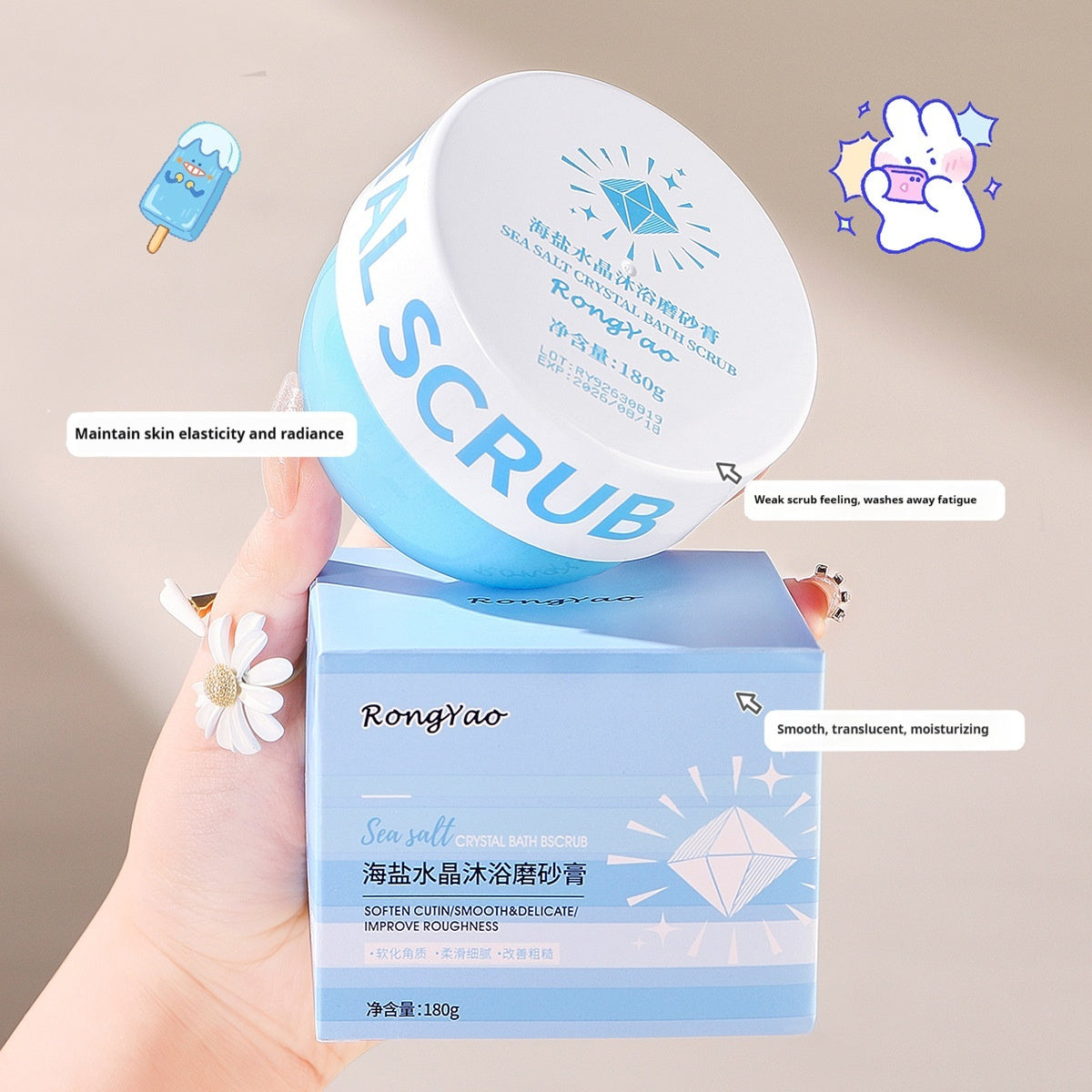 Rongyao Avocado Ice Cream Body Scrub Cream