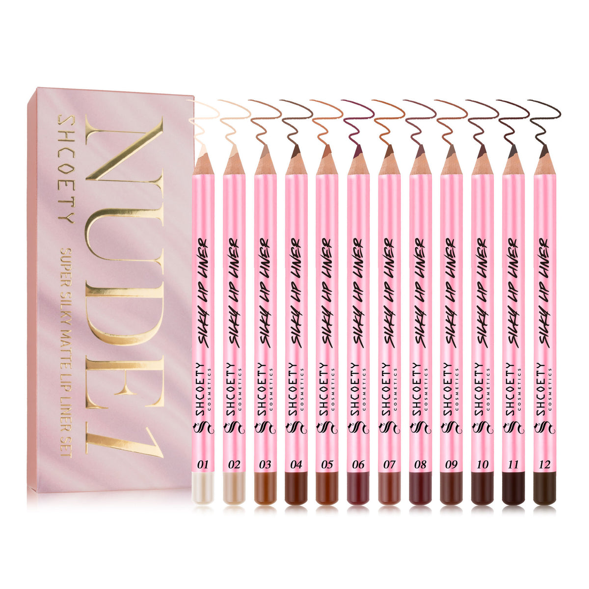 Shcoety 12 Color Matte Lipstick Lip Liner Suit