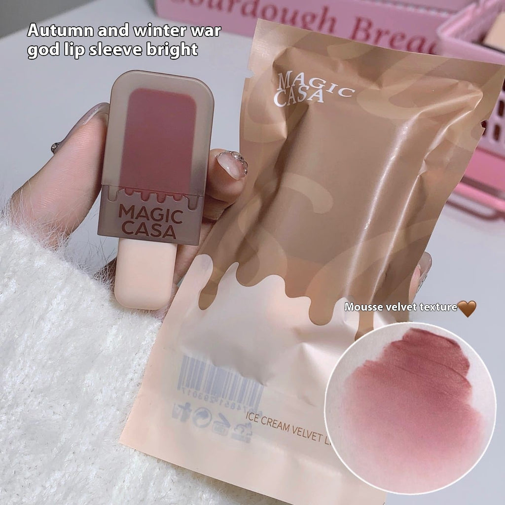 Magic Casa Ice Cream Lip Lacquer Matte Fog Velvet Lasting
