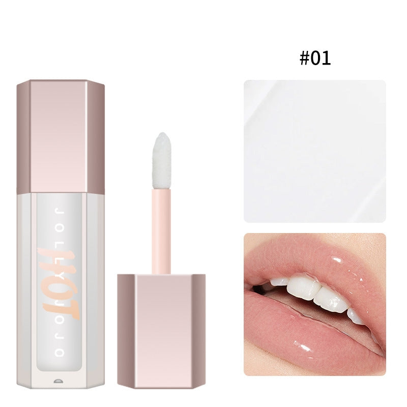 Jolyjolo Transparent Lip Gloss Highlight Brightening Full Lips Lip Lacquer