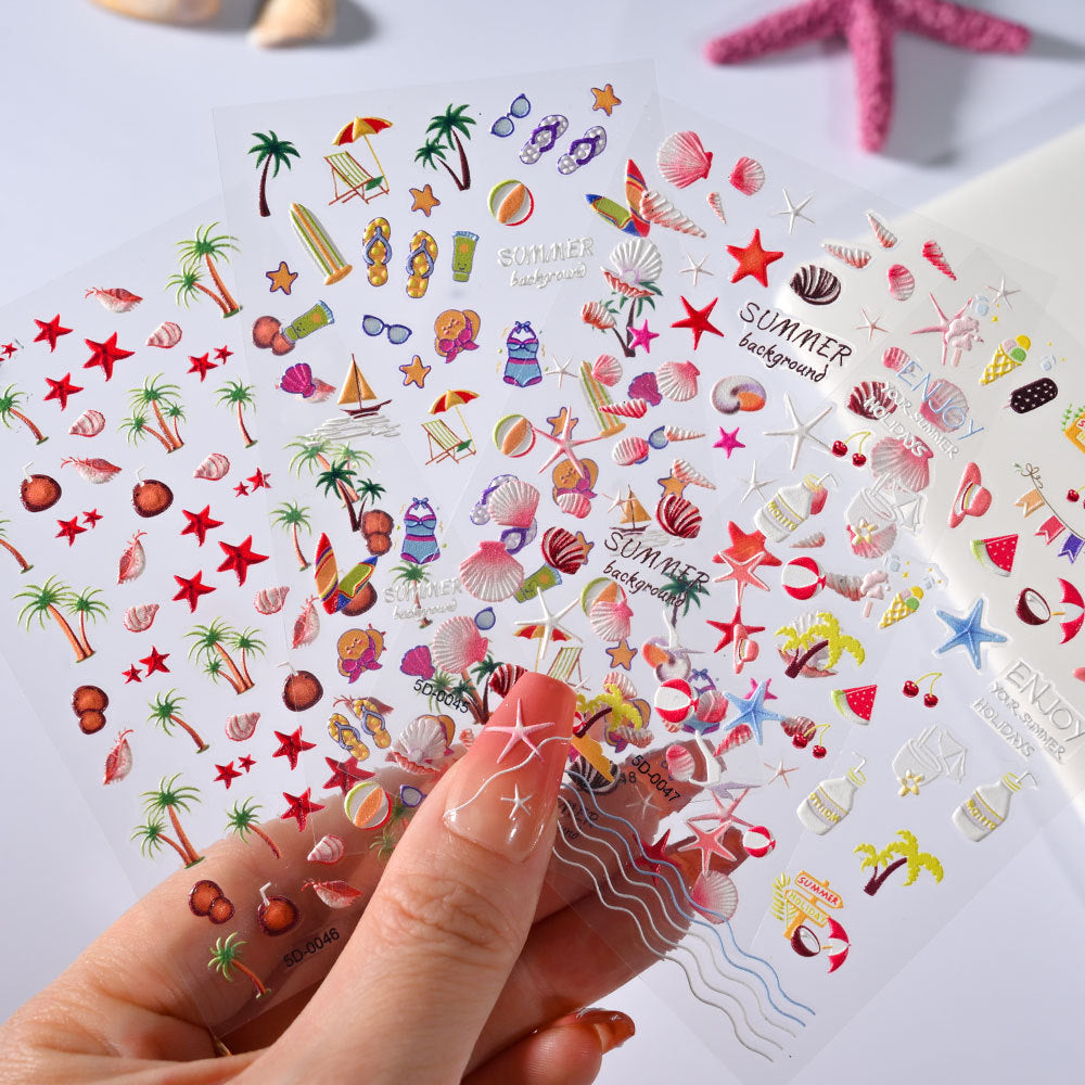 3D Ocean Wind 5D Comfort Nail Sticker