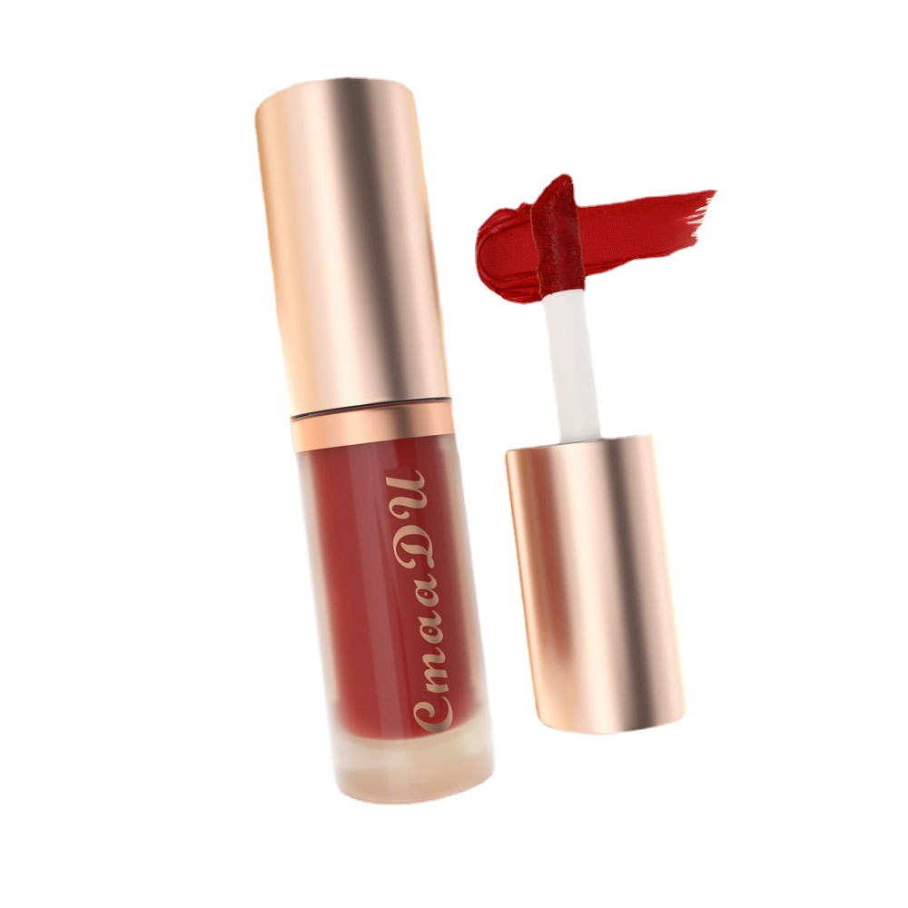CmaaDu 12-color Lipstick Velvet Lip Gloss Single Lip Lacquer Matte Finish No Stain On Cup Fade