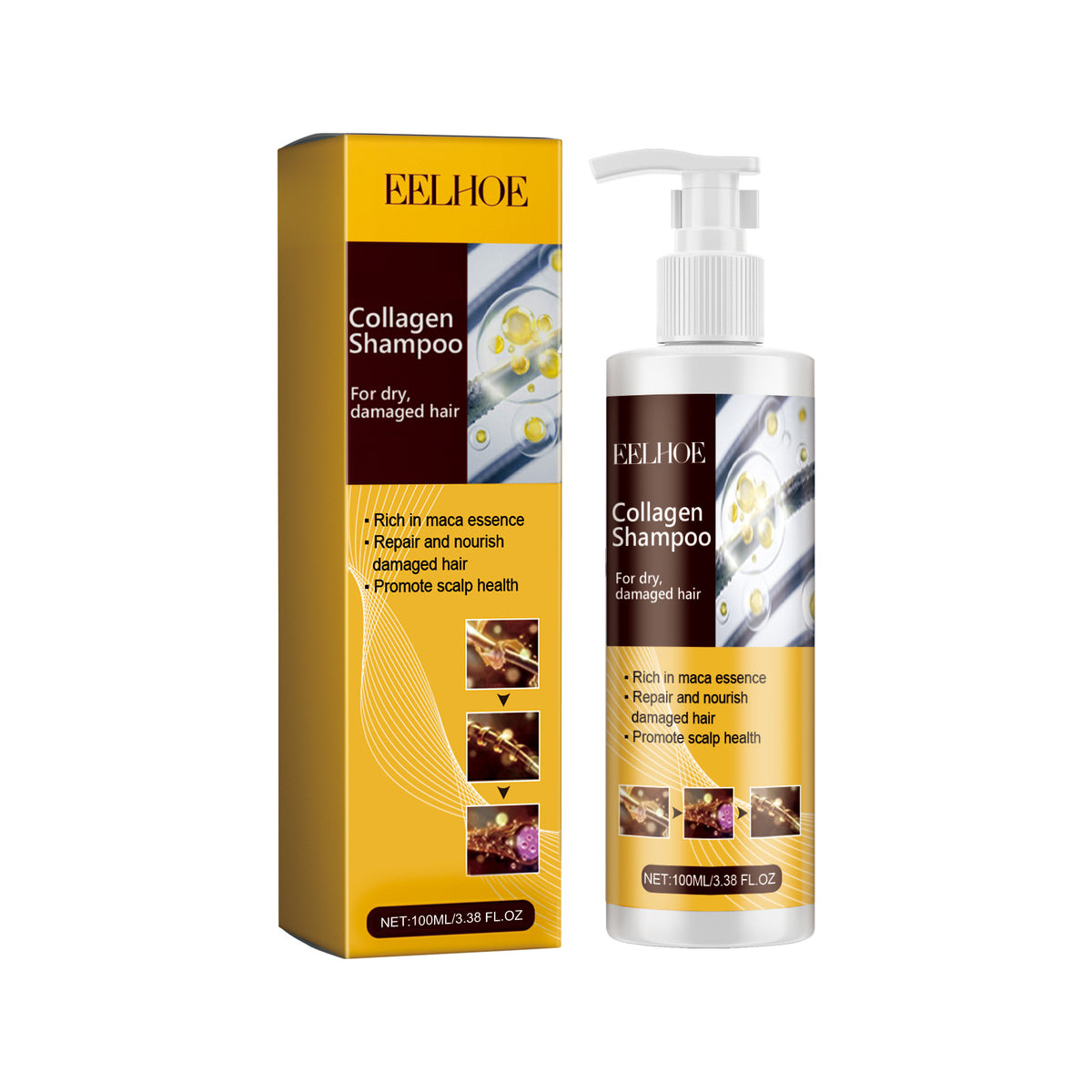 Eelhoe Collagen Shampoo Nourishing Damaged Hair Reduction