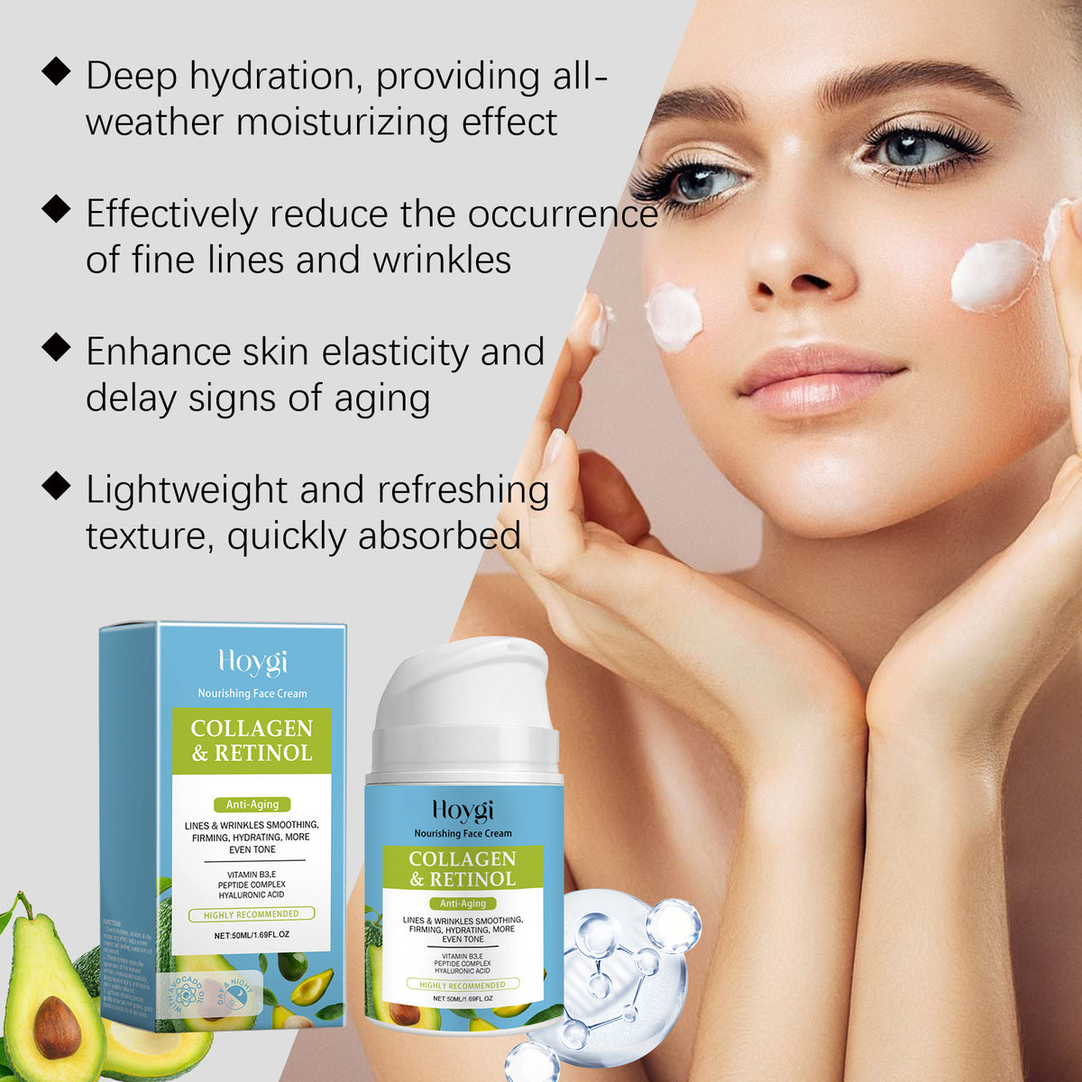 Hoygi Collagen Facial Moisturizing Cream Hydrating
