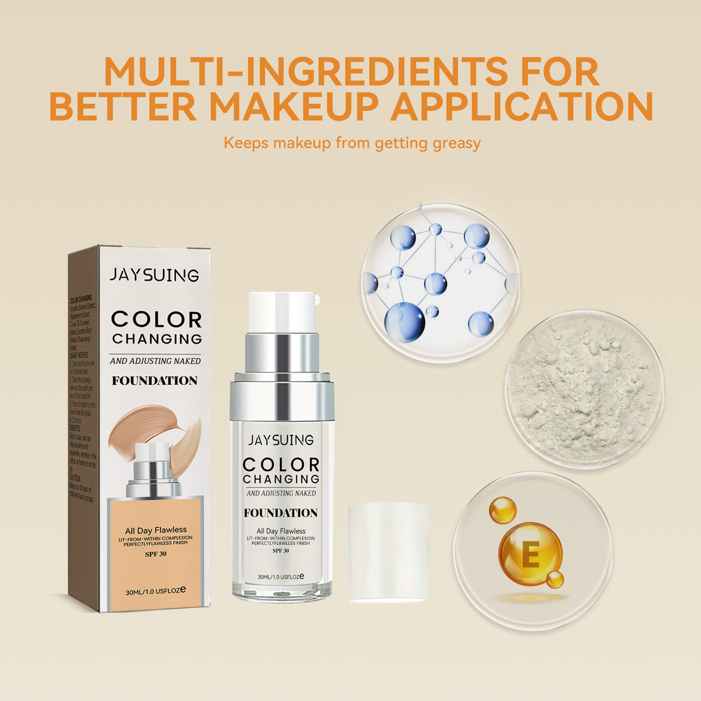 Jaysuing Concealer Oil Control Liquid Foundation Light Bottom