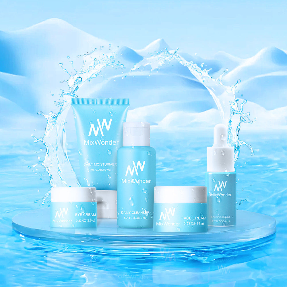 MixWOnder Five-piece Moisturizing Cleansing Tonic Lotion Cream Eyes Lotion Travel Pack
