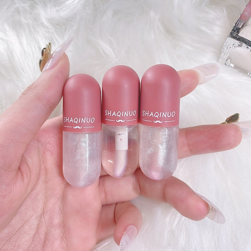Shaqinuo Mini Capsule Lip Gloss Transparent Color Changing Moisturizing And Nourishing Lip Lacquer
