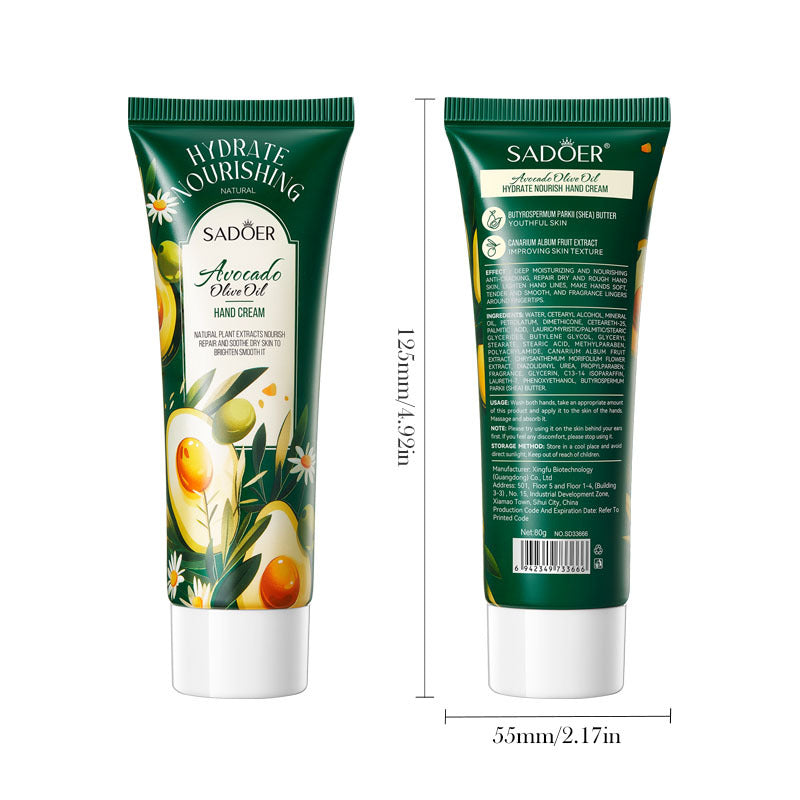 Sadoer Avocado Nourishing Hand Cream Olive Oil Moisturizing