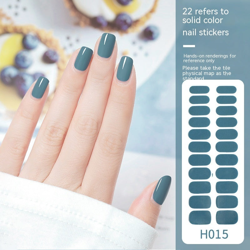 Simple Solid Color Nail Stickers