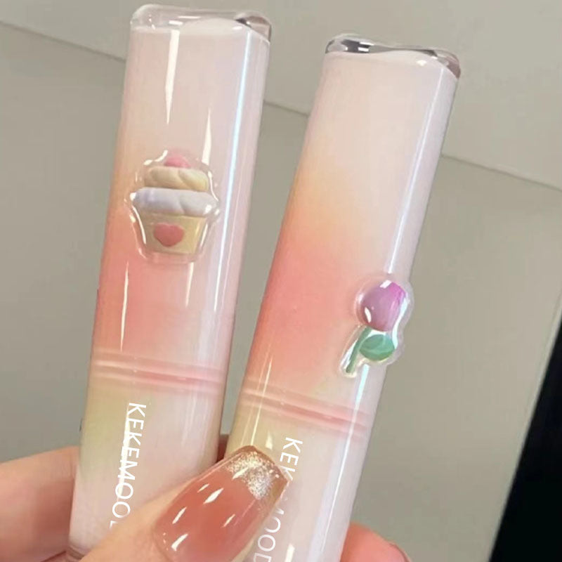KekeMood Lingguang Lipstick Mirror Water Light Solid Lip Lacquer White