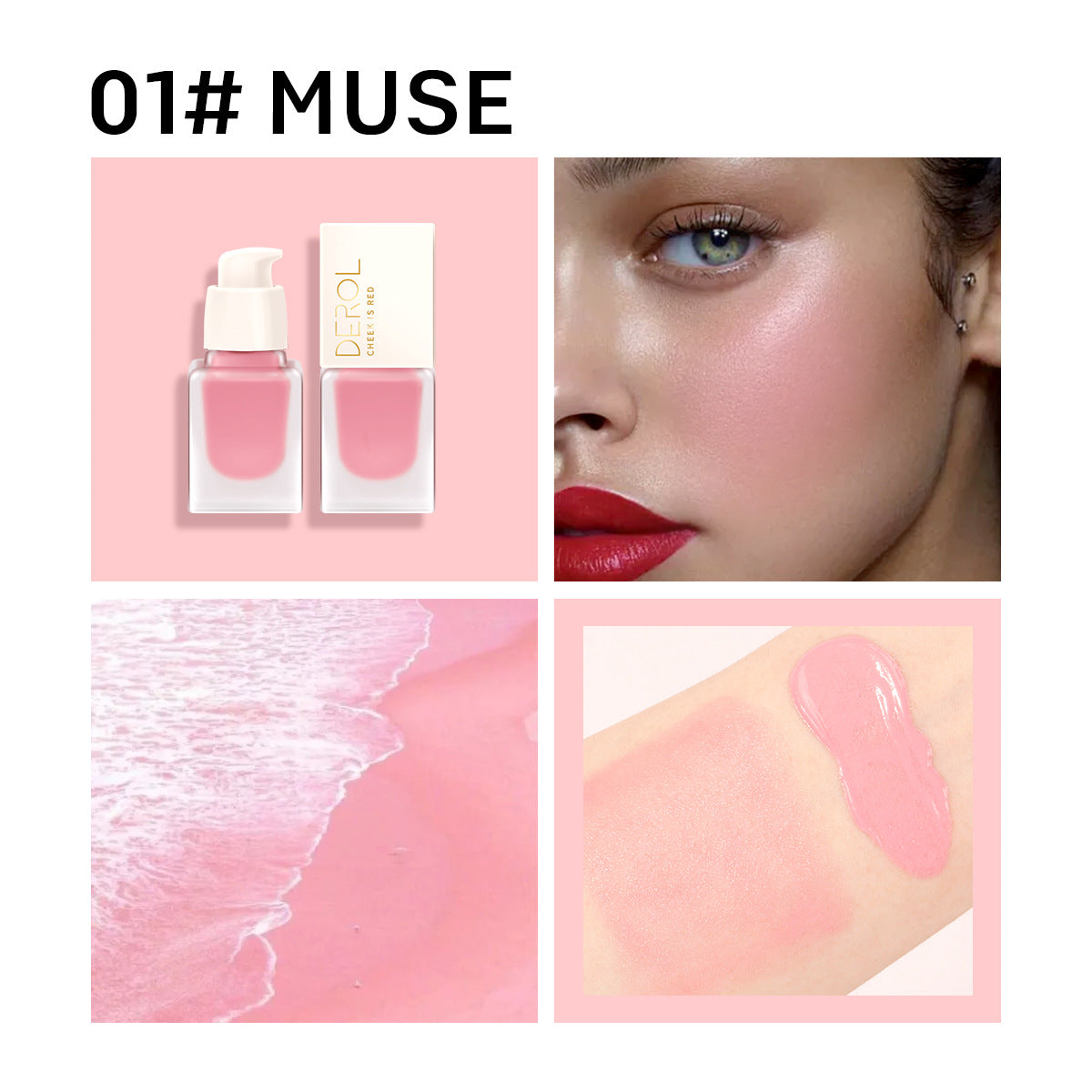 Derol Makeup Moisturizing Nourishing Brightening Look Natural Nude Makeup Blush