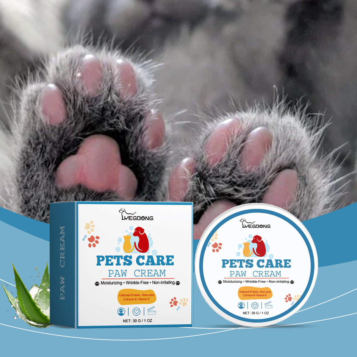 Yegbong Pet Paw Care Cream Deep Moisturizing