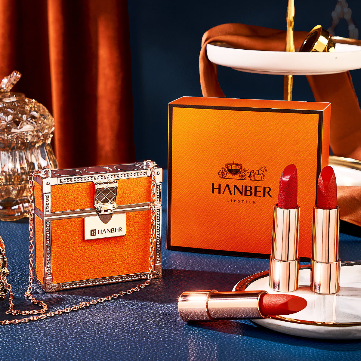 Hanber Starlight Bright Color Velvet Lipstick Bag