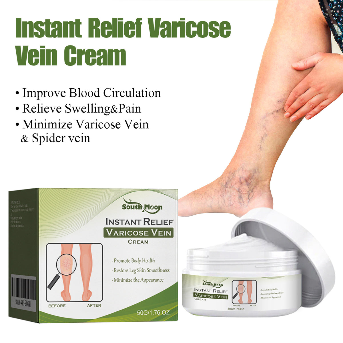 South Moon Leg Curved Earthworm Leg Massage Neck Cream