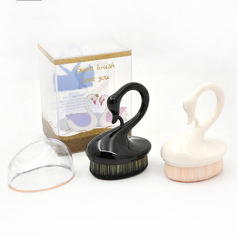Losunny New Single Little Swan Powder Foundation PVC Brush Magic Portable