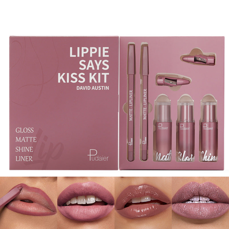 Pudaier Lip Liner Suit Matte Water Light Pearlescent