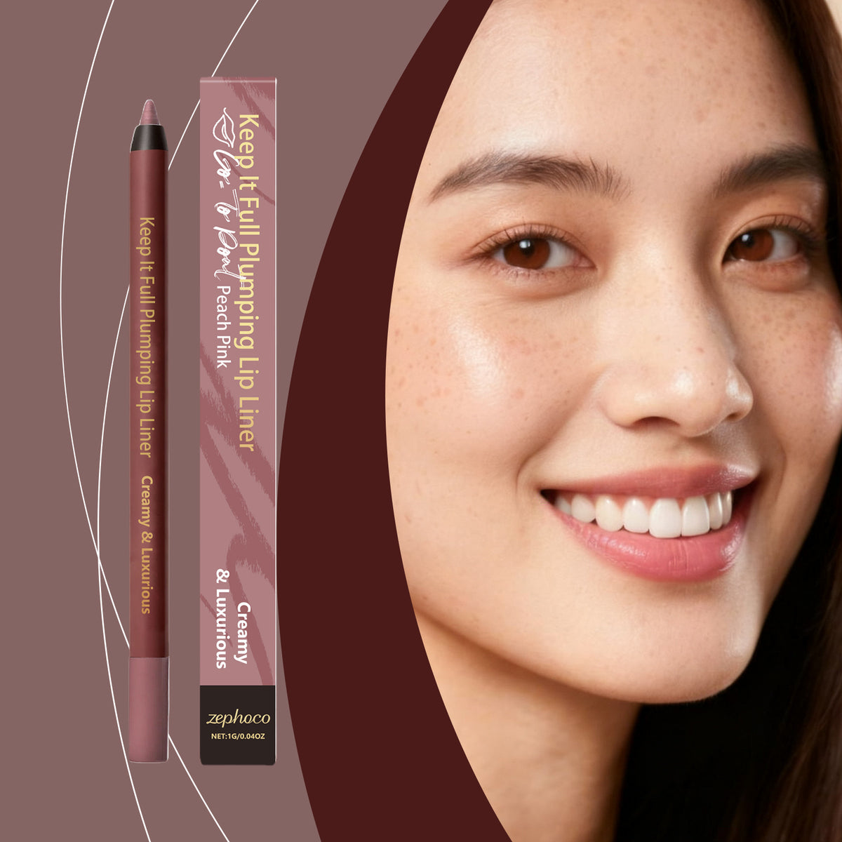 Zephoco Lip Liner With A Rich Full Texture