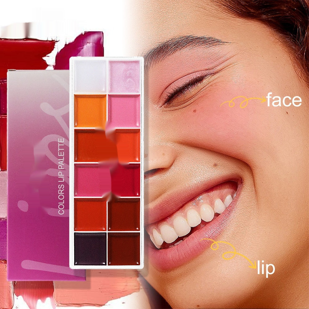Popfeel Moisturizing And Easy To Color Makeup Portable Lip Gloss Tray
