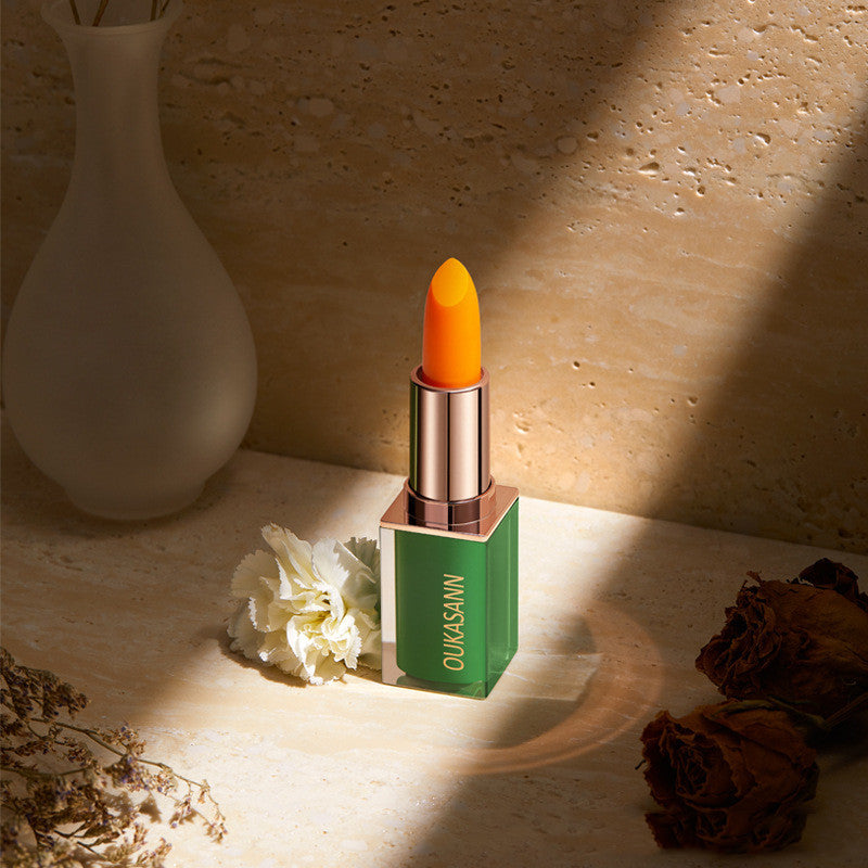 Oukasann Carotene Temperature Change Lipstick Nourishing Moisturizing