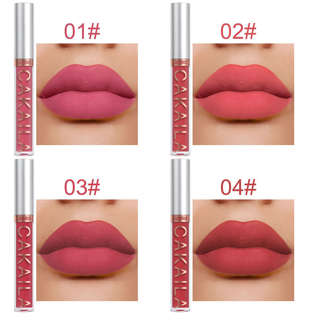 Cakaila Pack Of 10 Matte Nonstick Cup Waterproof Lip Gloss