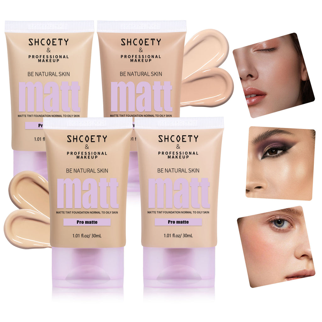 Shcoety 4 Colors Longwear Foundation Concealer Natural Brightening Skin Color BB Cream
