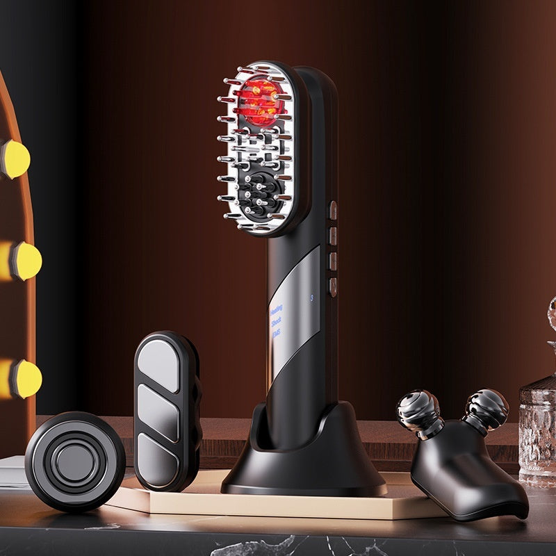 Four-in-one Beauty Comb Red Light EMS Massage Comb