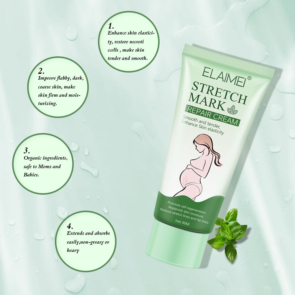 Elaimei Stretch Mark Nourishing Cream Smooth Tender Enhance Skin Elastictiy Blemish Nourishing 60ml Anti-Aging Cream Pregnancy Skin Marks