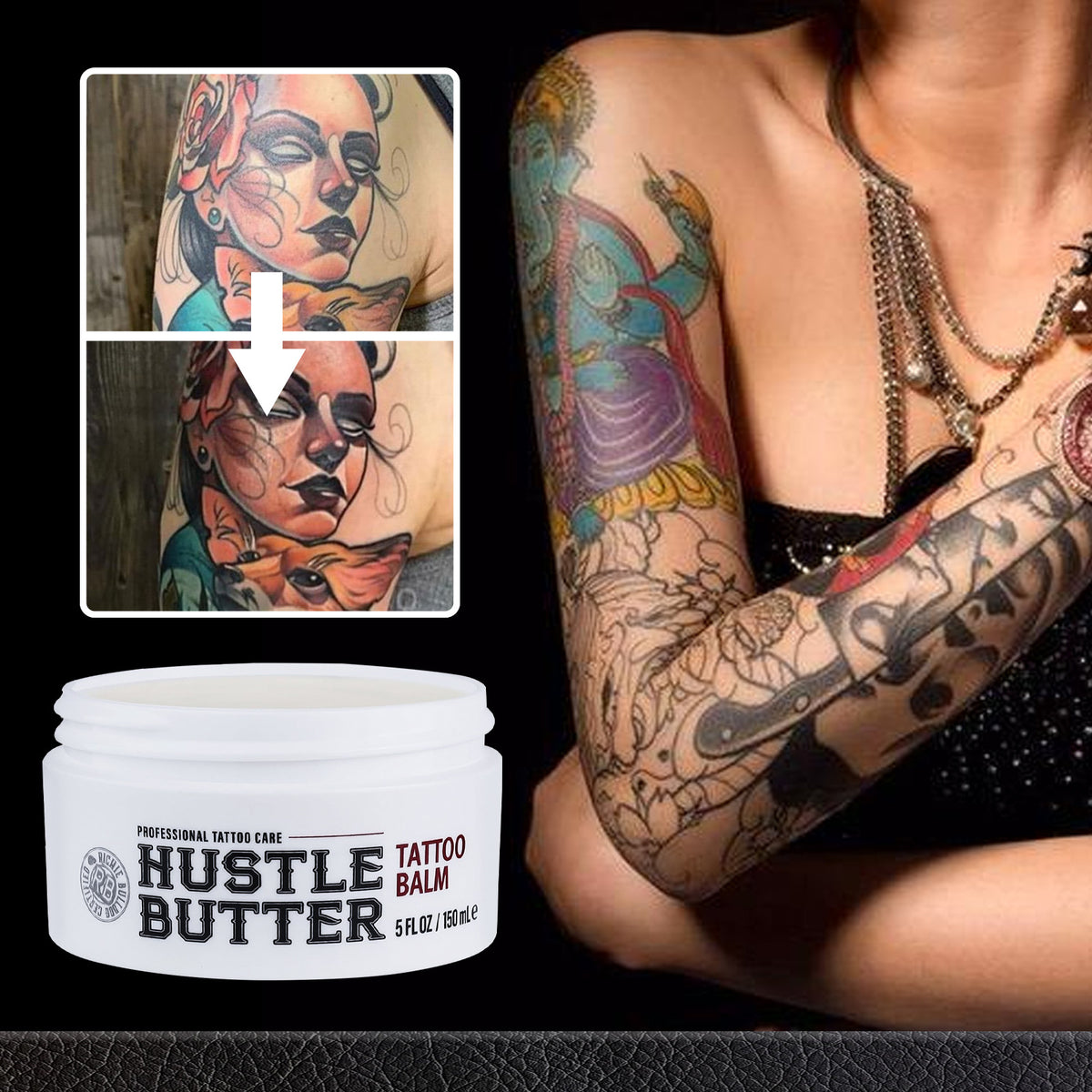 HUSTLE BUTTER Tattoo Color Enhancement Moisturizing Care Cream