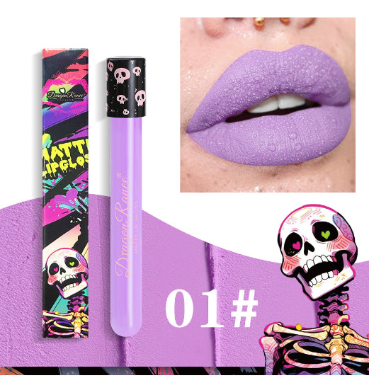 Dragon Ranee Halloween Creative Makeup Retro Matte Gold Silver Lip Gloss
