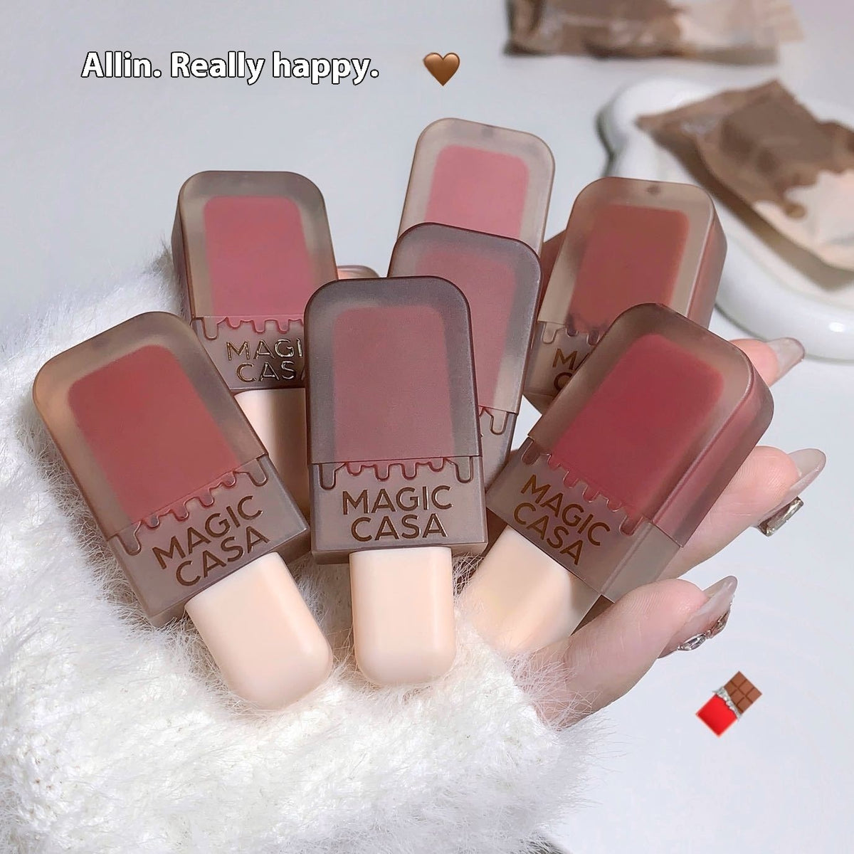 Magic Casa Ice Cream Lip Lacquer Matte Fog Velvet Lasting
