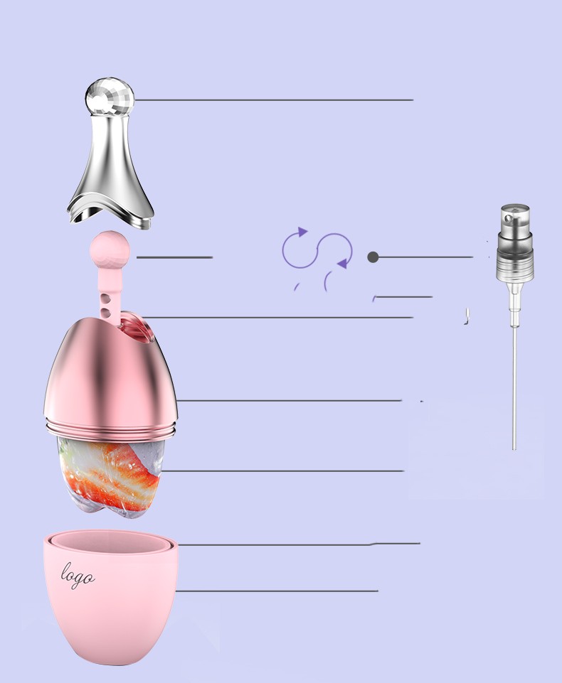Logo Skin Care Beauty Lifting Contouring Tool Silicone Ice Cube T