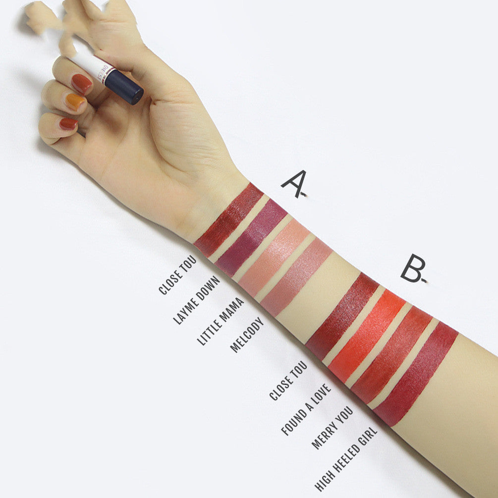 Qibest Long lasting cigarette tube lipstick set