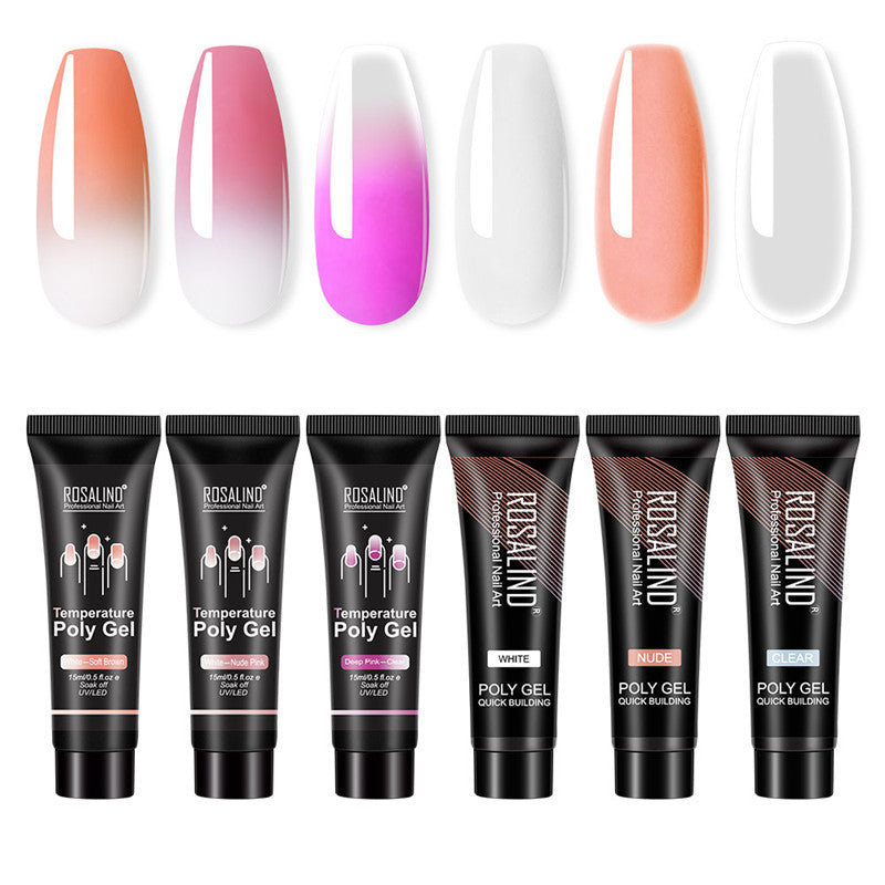 Rosalind Multi-color mixed nail solid model glue