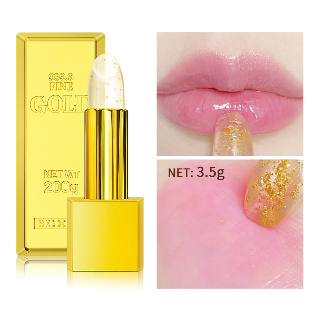 Lakerain Nourishing Moisturizing Shiny Gold Foil Color-changing Lipstick