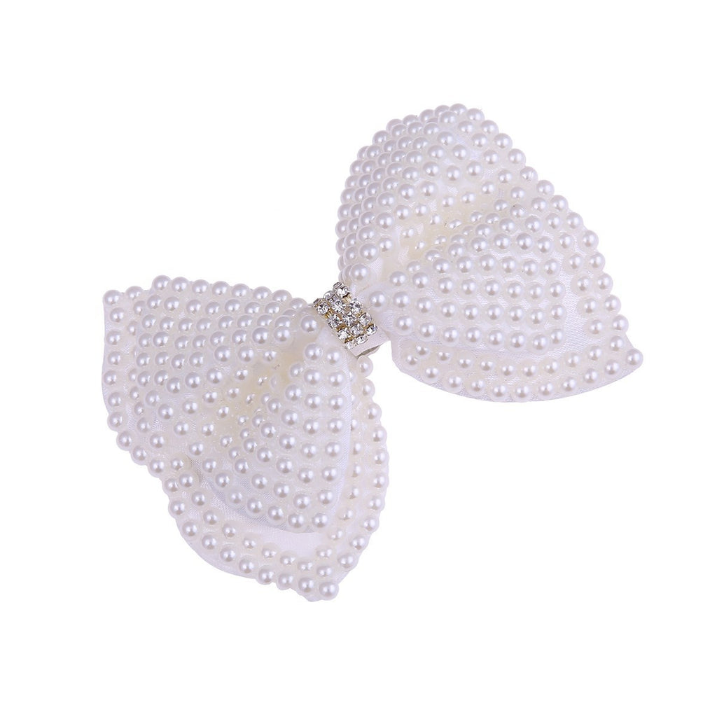 Bow Tiara Pearl Hair Clip
