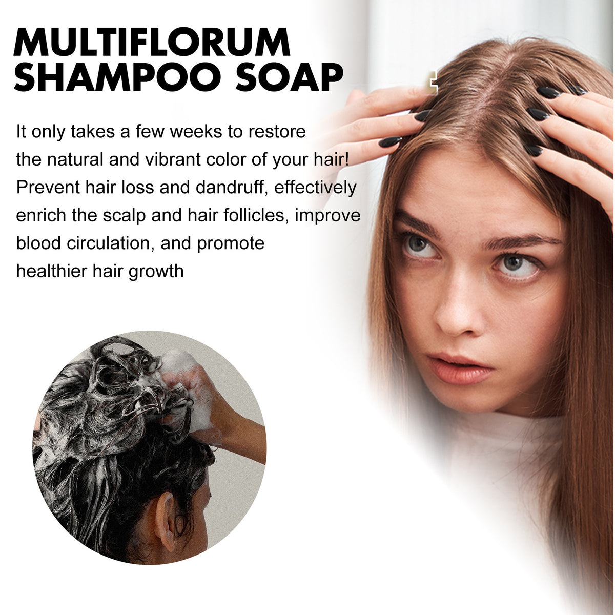 Ouhoe Polygonum Multiflorum Shampoo Soap Hair Root Repair