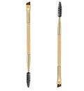 Bamboo handle double eyebrow brush Eyebrow brush eyebrow comb Eyebrow brush Eyelash brush dual purpose brush