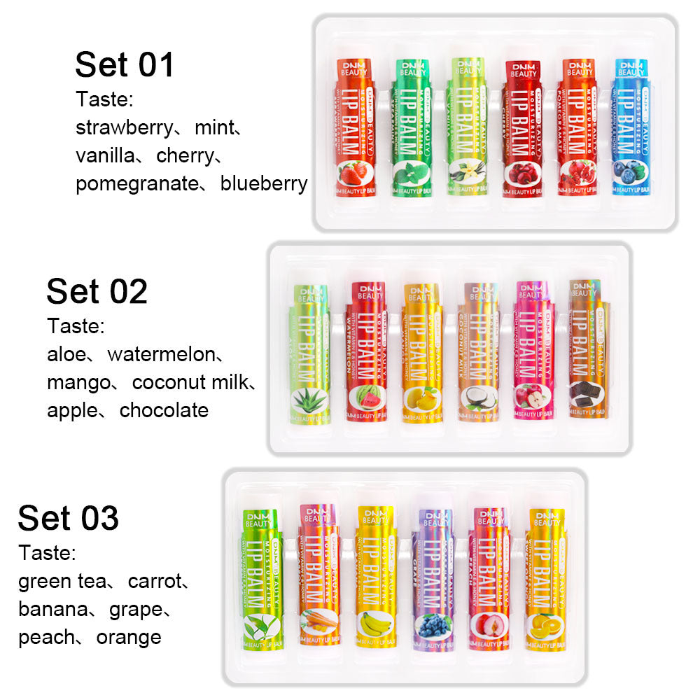 DNM Fruit Flavor Moisturizing Water Lip Balm Suit