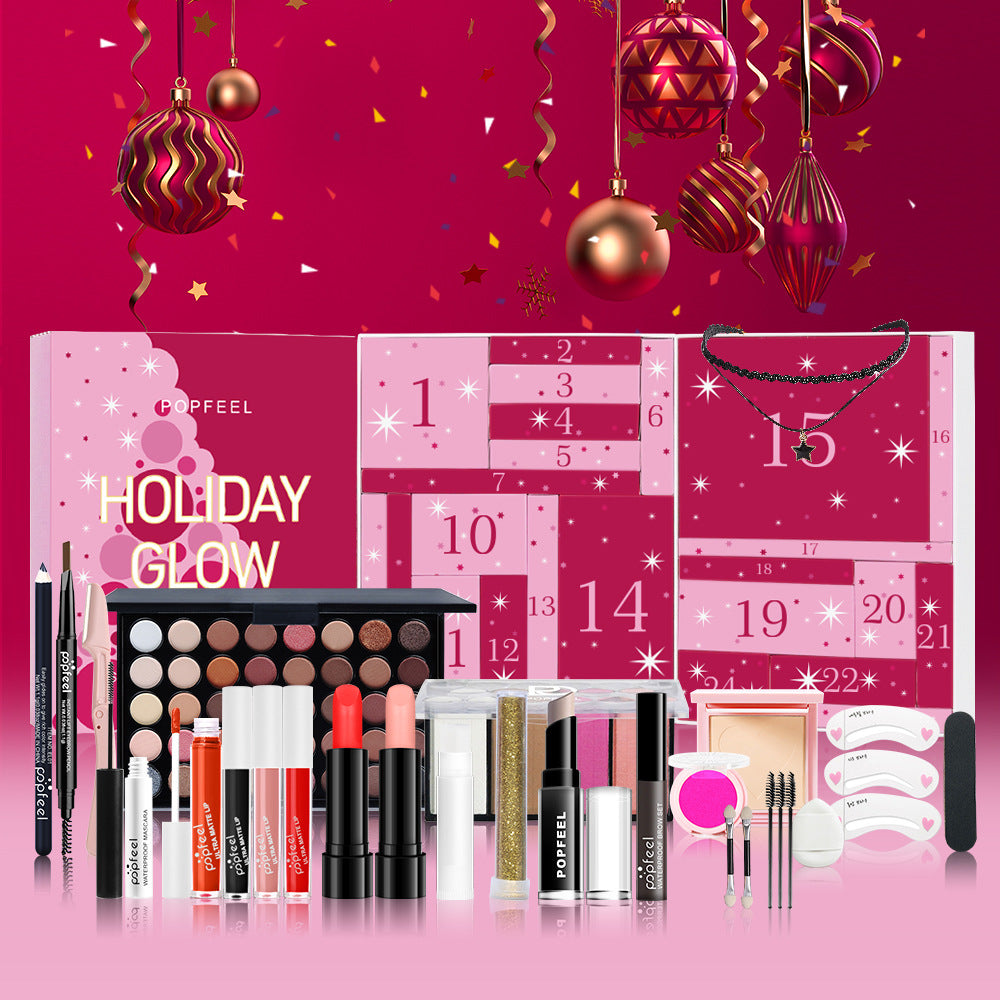 Popfeel Makeup Set Earth Tone Eyeshadow Lip Gloss Lipstick And Other Suitable For Beginners