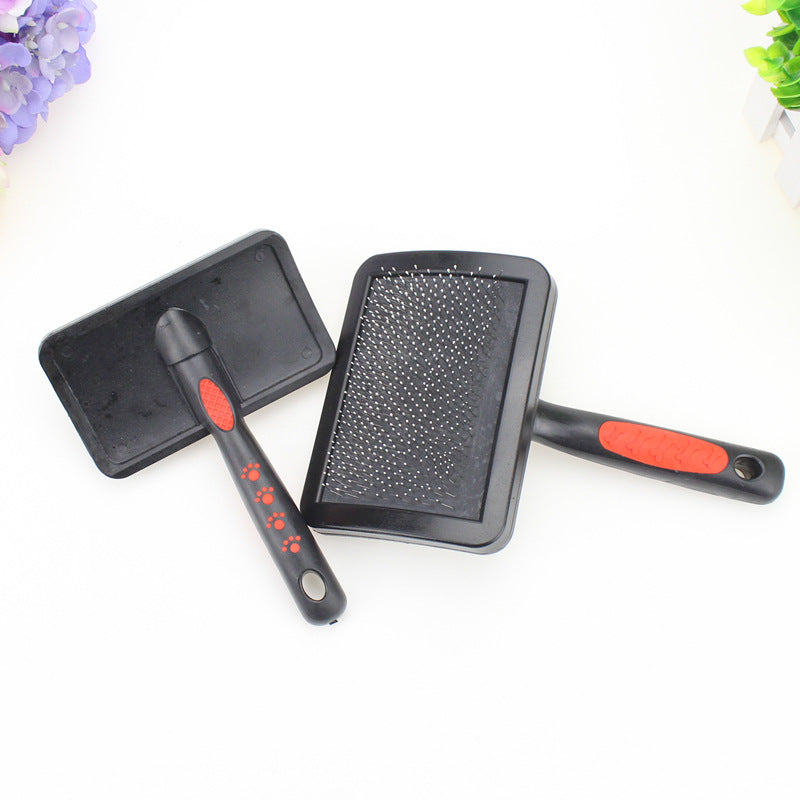 Bone Footprint Plastic Handle Dog Pin Comb