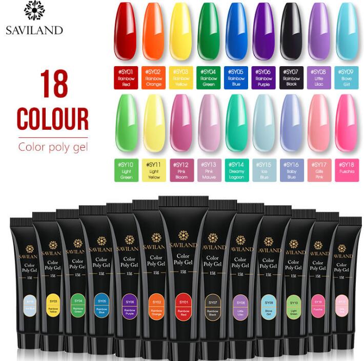 Saviland 15g nail colored crystal extension glue