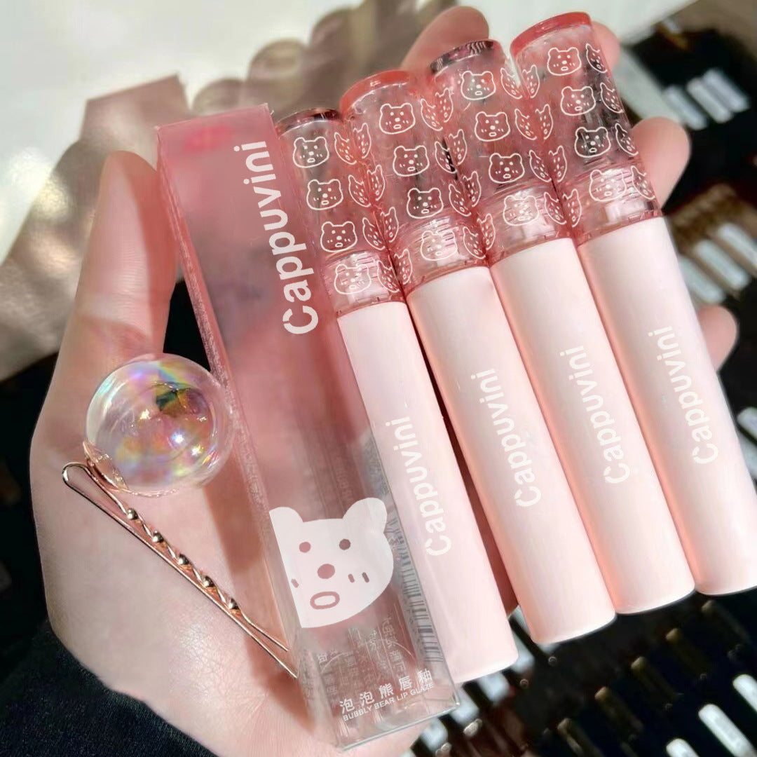 Cappuvini Bubble Lip Glaze Mirror Water Light Glass Lip Glaze Female