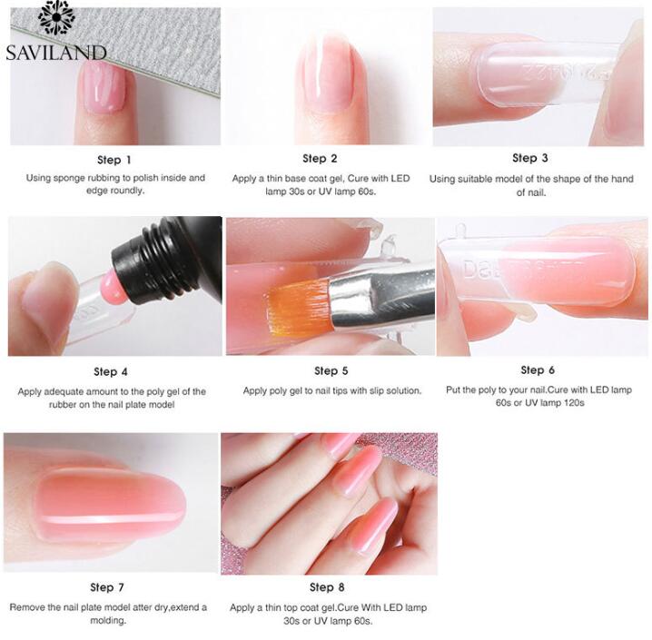 Saviland 15g nail colored crystal extension glue