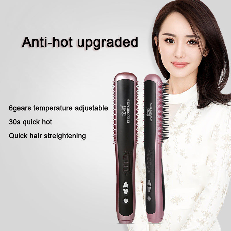 KingdomCares Straight hair comb curling iron