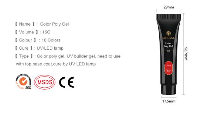 Saviland 15g nail colored crystal extension glue